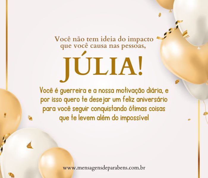 Parabéns, Julinha!. 20 anos de Júlia Ramona, a menina que…